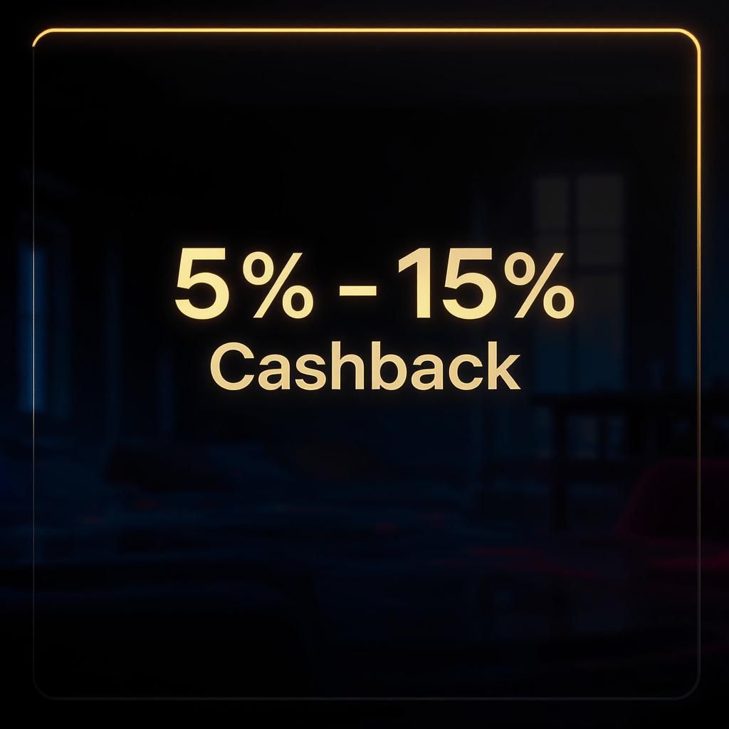 5% - 15% Cashback on Losses